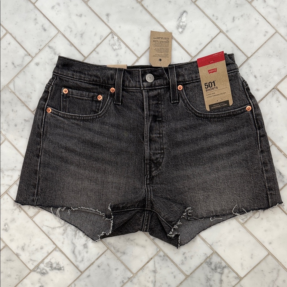 Levi's Women's Dark Gray Jean Shorts